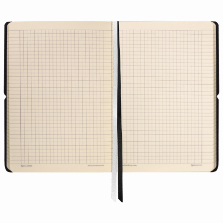 Блокнот А5 (148х218 мм), BRAUBERG "Black Jack", 128 л., гладкий кожзам, резинка, клетка, черный, 125240 - Бизнес-блокноты и бизнес-тетради