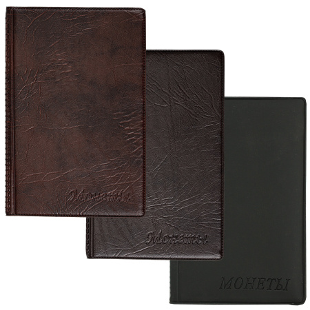 Альбом для монет, 115х170х10 мм, для 96 монет, 8 листов (карманы 33х38 мм), М9-01 - Альбомы для монет и купюр