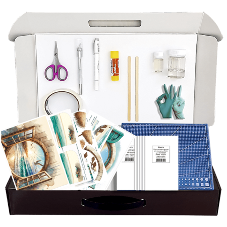 Набор папертоль “Окна. Морская идиллия” - Папертоль