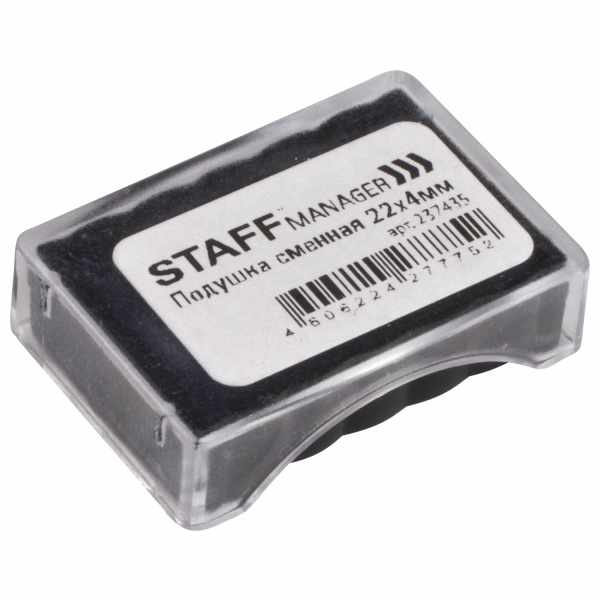 Подушка сменная STAFF (22х4 мм) для датеров "Printer 7810", "Printer 7810 BANK" и нумераторов "Printer 7836", синяя, 237435 - Подушки штемпельные сменные