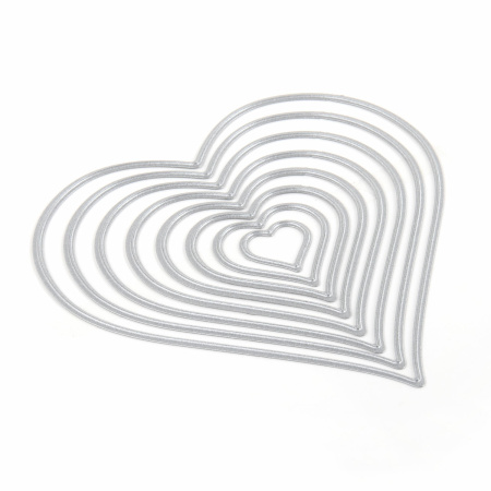 Ножи "Сердца" для Машинки для вырубки и тиснения ОС-5, 8 штук, 88х87 мм, ОСТРОВ СОКРОВИЩ, 663810, 861-109-015 - Машинки, ножи и маты для вырубки, клише для тиснения