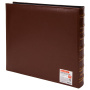 Фотоальбом BRAUBERG "Smooth brown" на 500 фото 10х15 см, под гладкую кожу, коричневый, 391177 - Фотоальбомы