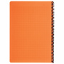 Тетрадь А4, 80 листов, BRAUBERG "Metropolis", спираль пластиковая, клетка, обложка пластик, ОРАНЖЕВЫЙ, 403395 - Тетради формата А4