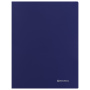 Папка с боковым металлическим прижимом и внутренним карманом BRAUBERG "Диагональ", темно-синяя, до 100 листов, 0,6 мм, 221357 - Папки с прижимом