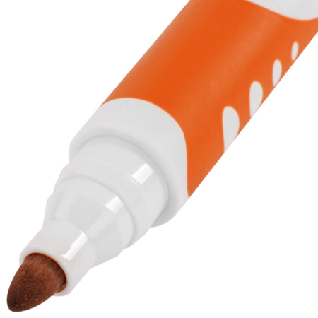 Маркер стираемый для белой доски ОРАНЖЕВЫЙ, BRAUBERG "SOFT", 5 мм, резиновая вставка, 152108 - Маркеры для досок