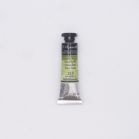 Sennelier Акварельная краска Artist, туба, 10 мл, зеленый земляной