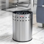 Корзина металлическая для мусора LAIMA "Bionic", 7 л, матовая, перфорированная, несгораемая, 232267 - Корзины для бумаг
