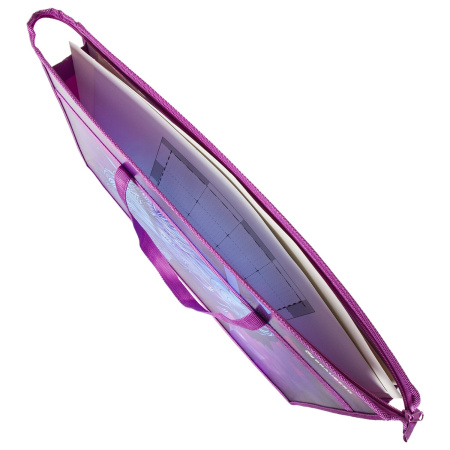 Папка для рисунков и чертежей с ручками BRAUBERG А3, пластик, молния сверху, "Melody", 228201 - Портфели и папки для рисунков и чертежей