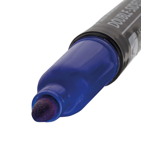 Маркер перманентный BRAUBERG, СИНИЙ, круглый наконечник, 1,5-3 мм, 151630 - Маркеры перманентные