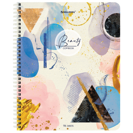 Тетрадь А5, 96 л., BRAUBERG, гребень, клетка, "Insight" (микс в спайке), 404424 - Тетради более 60 листов