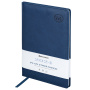 Еженедельник датированный 2024 БОЛЬШОЙ ФОРМАТ 210х297 мм А4, BRAUBERG "Favorite", под кожу, синий, 115007 - Еженедельники