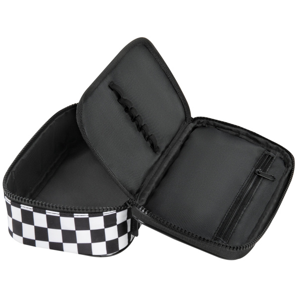 Пенал-органайзер BRAUBERG, 1 отделение, полиэстер, 22x11,5x6 см, "Black and white", 271572 - Пеналы мягкие