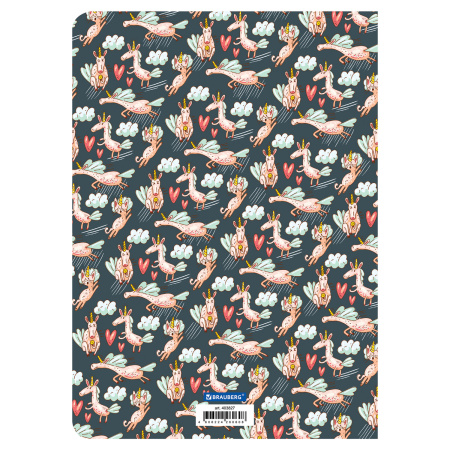 Тетрадь 60 л. в точку обложка SoftTouch, бежевая бумага 70 г/м2, сшивка, В5 (179х250 мм), ЕДИНОРОЖКИ, BRAUBERG, 403827 - Тетради более 60 листов