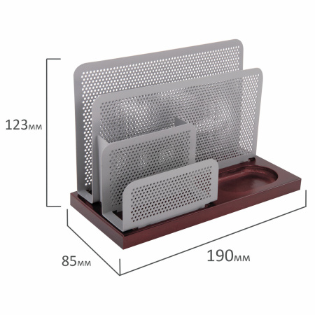 Набор настольный GALANT "Wood&Metal", 6 предметов, красное дерево и никелированный металл, 230876 - Настольные наборы и аксессуары из дерева