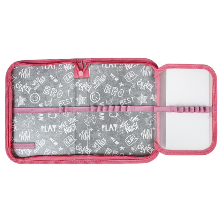 Пенал ПИФАГОР, 1 отделение, 1 откидная планка, полиэстер, 19х13 см, "Smiling fox", 271014 - Пеналы каркасные