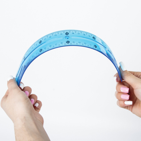 Линейка 30 см гибкая BRAUBERG "FLEX", пластиковая, ассорти, европодвес, 210675 - Линейки