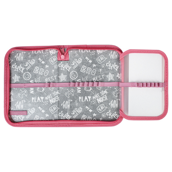 Пенал ПИФАГОР, 1 отделение, 1 откидная планка, полиэстер, 19х13 см, "Smiling fox", 271014 - Пеналы каркасные