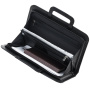 Папка из натуральной кожи на молнии, с выдвижными ручками, 385х280х50, черная, 8-021 - Папки из кожи