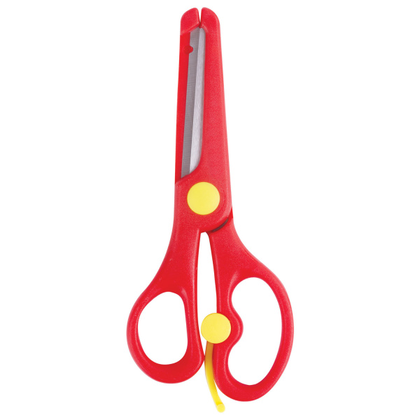 Ножницы ЮНЛАНДИЯ "КОМФОРТ", 140 мм, с усилителем, пластиковые накладки, европодвес, 236981 - Ножницы детские