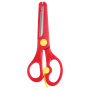 Ножницы ЮНЛАНДИЯ "КОМФОРТ", 140 мм, с усилителем, пластиковые накладки, европодвес, 236981 - Ножницы детские