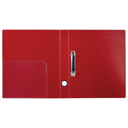 Папка на 2 кольцах BRAUBERG "Стандарт", 40 мм, красная, до 300 листов, 0,9 мм, 270480 - Папки на кольцах