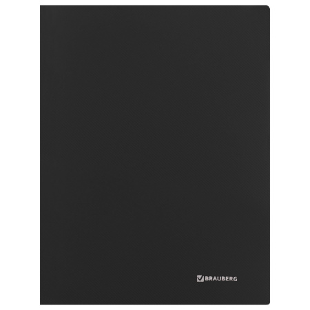 Папка с металлическим скоросшивателем и внутренним карманом BRAUBERG диагональ, черная, до 100 листов, 0,6 мм, 221351 - Папки с пружинным и пластиковым скоросшивателем