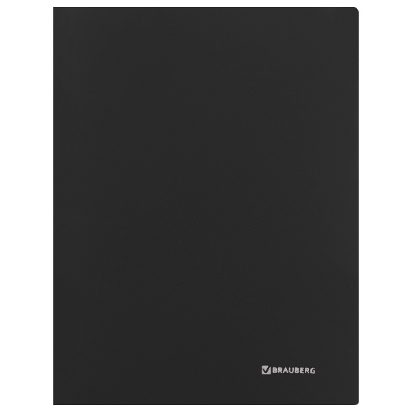 Папка с металлическим скоросшивателем и внутренним карманом BRAUBERG диагональ, черная, до 100 листов, 0,6 мм, 221351 - Папки с пружинным и пластиковым скоросшивателем
