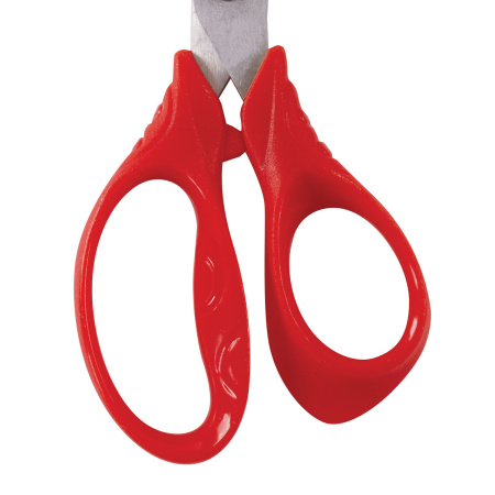 Ножницы ЮНЛАНДИЯ "ВЕТЕРОК", 130 мм, ассиметричные ручки, упаковка с подвесом, ассорти, 236979 - Ножницы детские