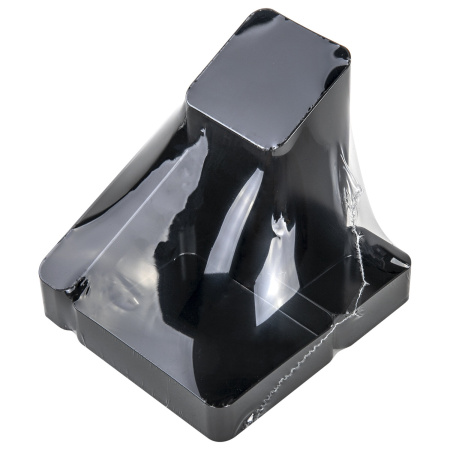 Подставка-органайзер BRAUBERG OFFICE STYLE, 4 отделения, 115х122х111 мм, черная, 238097, ОР31 - Подставки канцелярские без наполнения