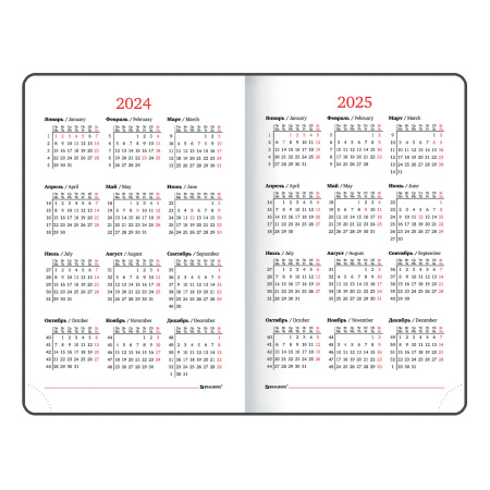 Ежедневник датированный 2024 МАЛЫЙ ФОРМАТ 100х150 мм А6, BRAUBERG "Favorite", под кожу, коричневый, 114781 - Ежедневники с покрытием "под кожу и ткань"