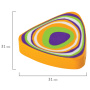 Ластик ПИФАГОР "Дельта", 31х31х7 мм, ассорти, треугольный, 223616 - Ластики классические