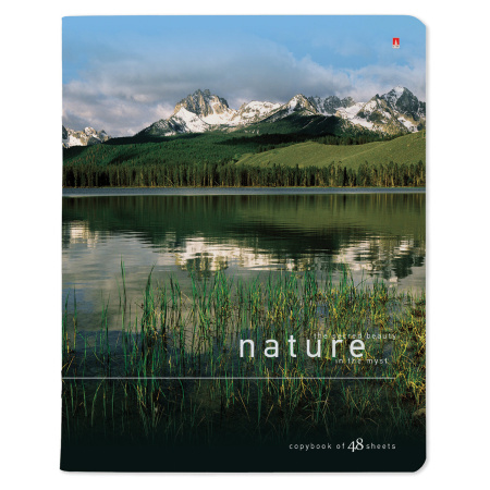 Тетрадь А5 48 л. АЛЬТ скоба, клетка, глянцевый лак, "Природа" (5 видов), 7-48-028 - Тетради 40-48 листов