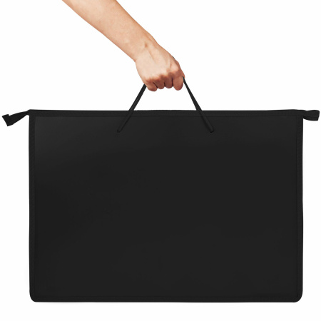 Папка для рисунков и чертежей ПИФАГОР А3, пластик, черная, 271135 - Портфели и папки для рисунков и чертежей