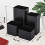 Подставка-органайзер BRAUBERG COMPACT, 4 отделения, 92х114х102 мм, черная, 238102, ОР21 - Подставки канцелярские без наполнения