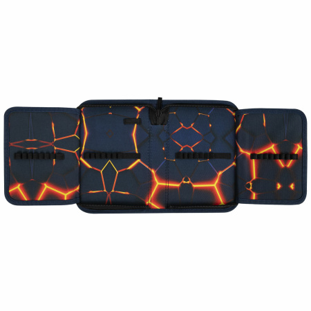 Пенал BRAUBERG, 1 отделение, 2 откидные планки, полиэстер, 21х14 см, "Keep out", 270719 - Пеналы каркасные