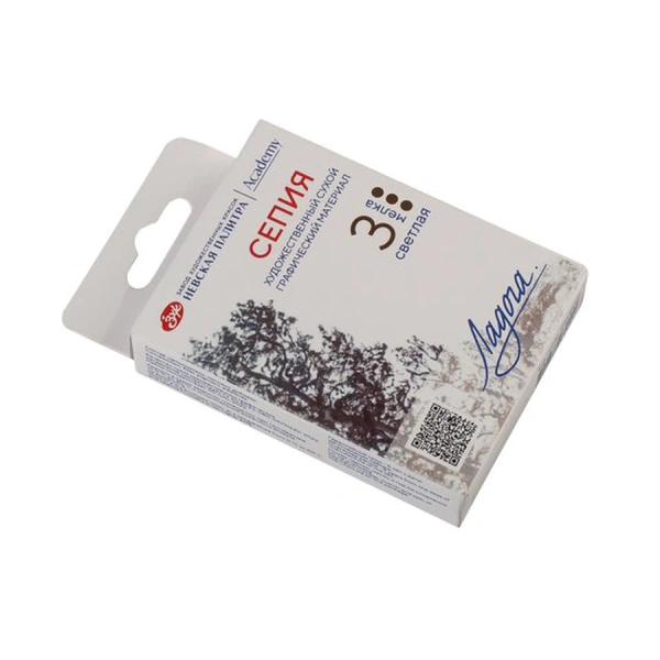 Набор сухих художественных графических материалов "Ладога": сепия светлая 3 мелка - Мел, графит, сепия, сангина, соус, уголь художественные