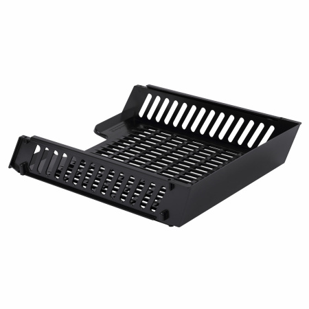 Лоток горизонтальный для бумаг BRAUBERG-MAXI, с пазами, А4 (358х272х75,5 мм), сетчатый, черный, 231141 - Лотки горизонтальные (поддоны)