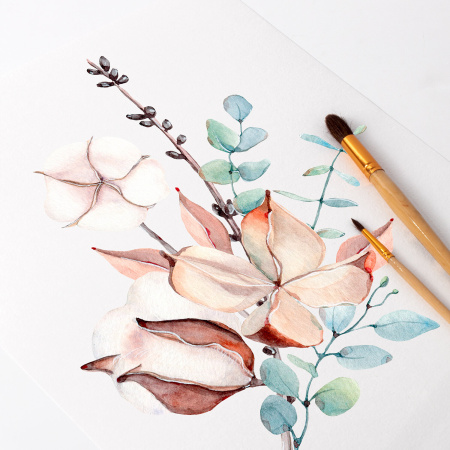 Альбом для акварели, бумага 180 г/м, 198х198мм, 40л, склейка, BRAUBERG ART CLASSIC, 105928 - Альбомы и бумага для акварели и масла