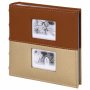 Фотоальбом BRAUBERG "Mirror" на 200 фото 10х15 см, под кожу, бумажные страницы, бокс, 391184 - Фотоальбомы