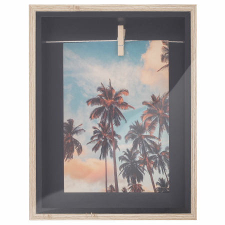 Рамка из МДФ BRAUBERG LOFT BLACK BOX, фото 13х18 см, с прищепкой, 20х25 см, 391290 - Рамки для дипломов, сертификатов, грамот, фотографий