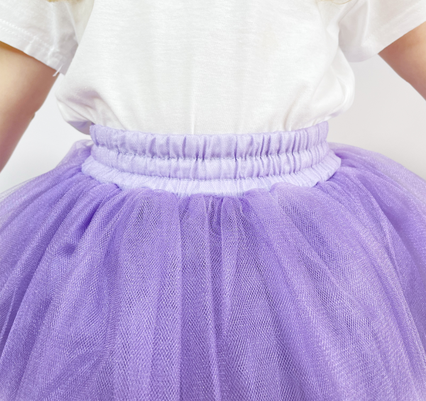 Юбка нарядная из фатина сиреневая - Юбки