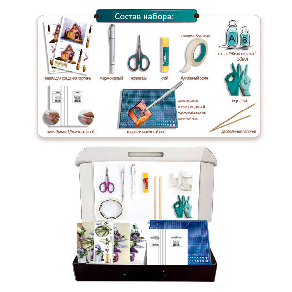 Набор папертоль “Сирень” - Папертоль