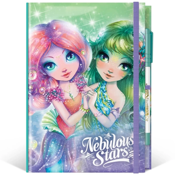 Серия: Coralia. Блокнот в жестком переплете, на резинке, с гелевой ручкой - Блокноты и записные книжки