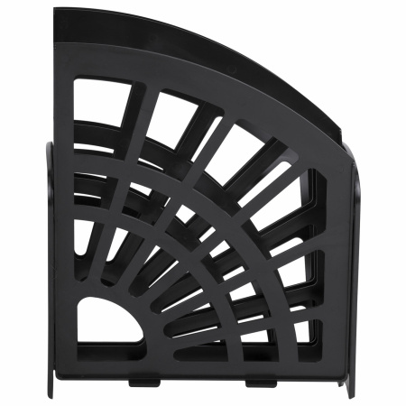 Лоток для бумаг веерный STAFF 5-ти секционный, 4 отделения, сетчатый, черный, 237021 - Лотки и подставки секционные