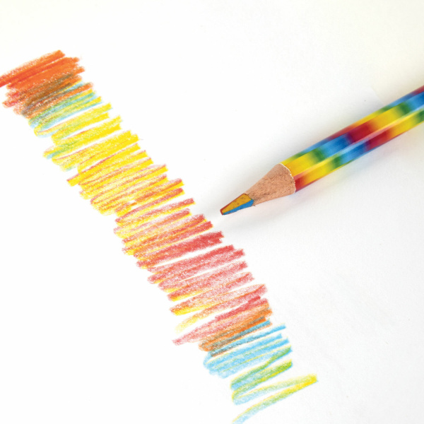 Карандаш с многоцветным грифелем МЯГКИЙ, 1 шт., ЮНЛАНДИЯ "MAGIC", ассорти, пластиковая туба, 181788 - Карандаши цветные