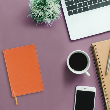 Ежедневник недатированный МАЛЫЙ ФОРМАТ 100х150 мм А6 BRAUBERG "Rainbow" под кожу, 136 л., оранжевый, 111688 - Ежедневники с покрытием "под кожу и ткань"