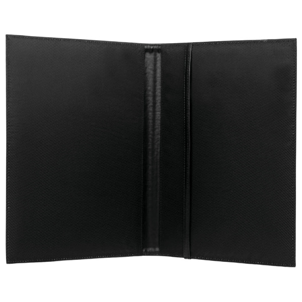 Папка адресная из натуральной кожи без надписи, формат А4, 32х25х1 см, черная, индивидуальная упаковка, 7-40, 7-40. - Папки адресные