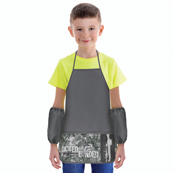 Фартук с нарукавниками BRAUBERG, 45x54 см, 3 кармана, "Army", 270394 - Аксессуары для рисования