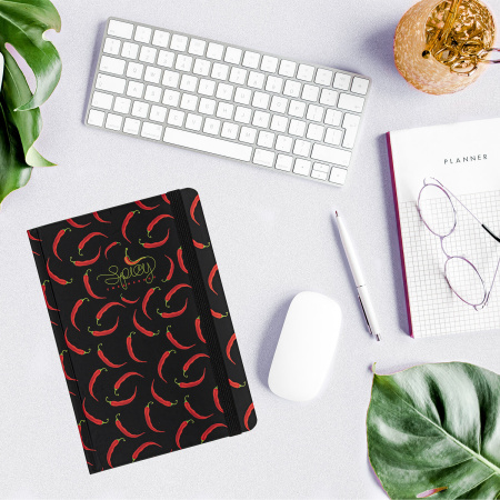 Ежедневник недатированный с резинкой А5 (145х203 мм), BRAUBERG, твердый, 128 л., "Spicy", 114560 - Ежедневники с твердой обложкой