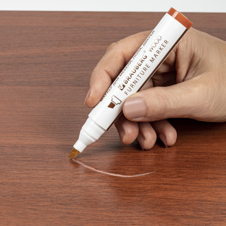 Маркеры для ремонта мебели и изделий из дерева, 6 ЦВЕТОВ, BRAUBERG WOOD, 152203 - Маркеры и воск для реставрации мебели